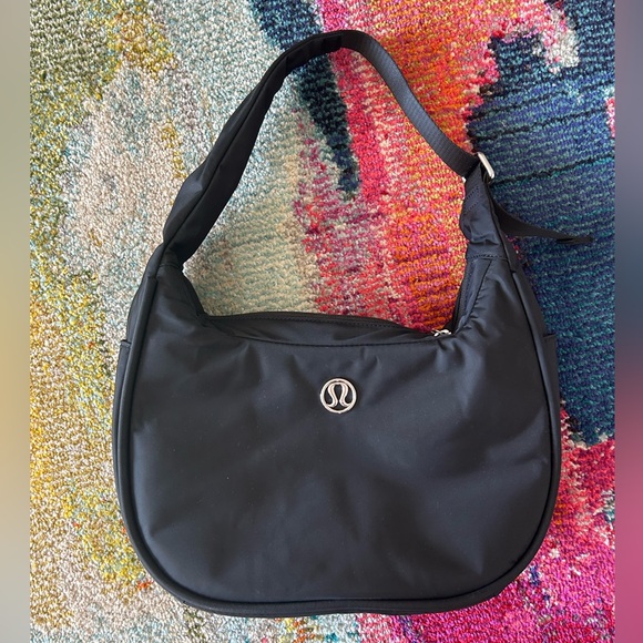 lululemon athletica Handbags - Lululemon Black Puff Mini Shoulder Bag
